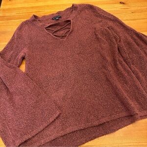 American Eagle outfitters V-Neck Sweater criss cross balloon Sleeves oversized
